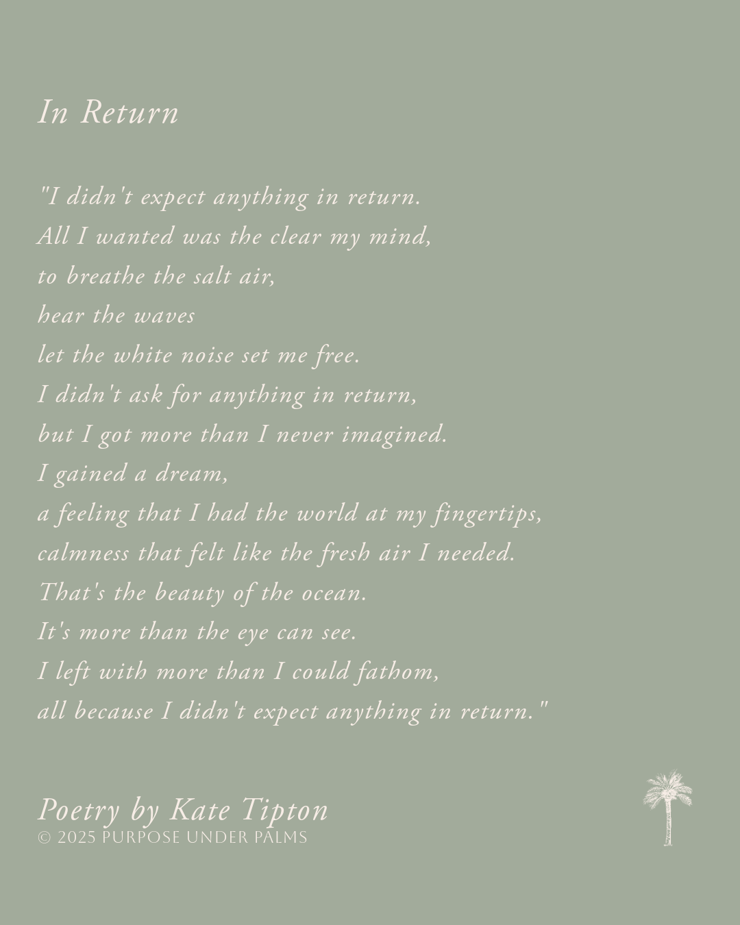 In Return | Original Fine Art Painting + Poem