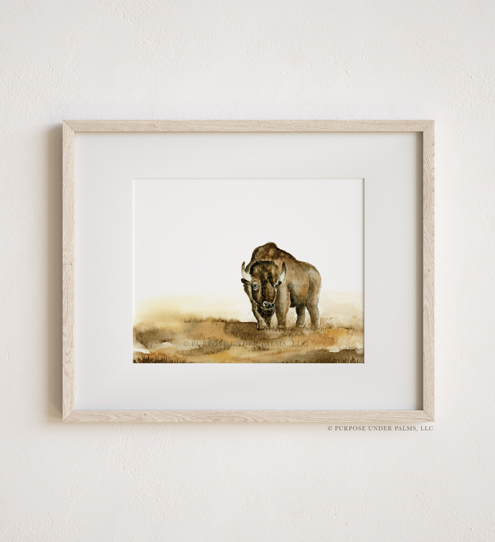 Bison Art Print