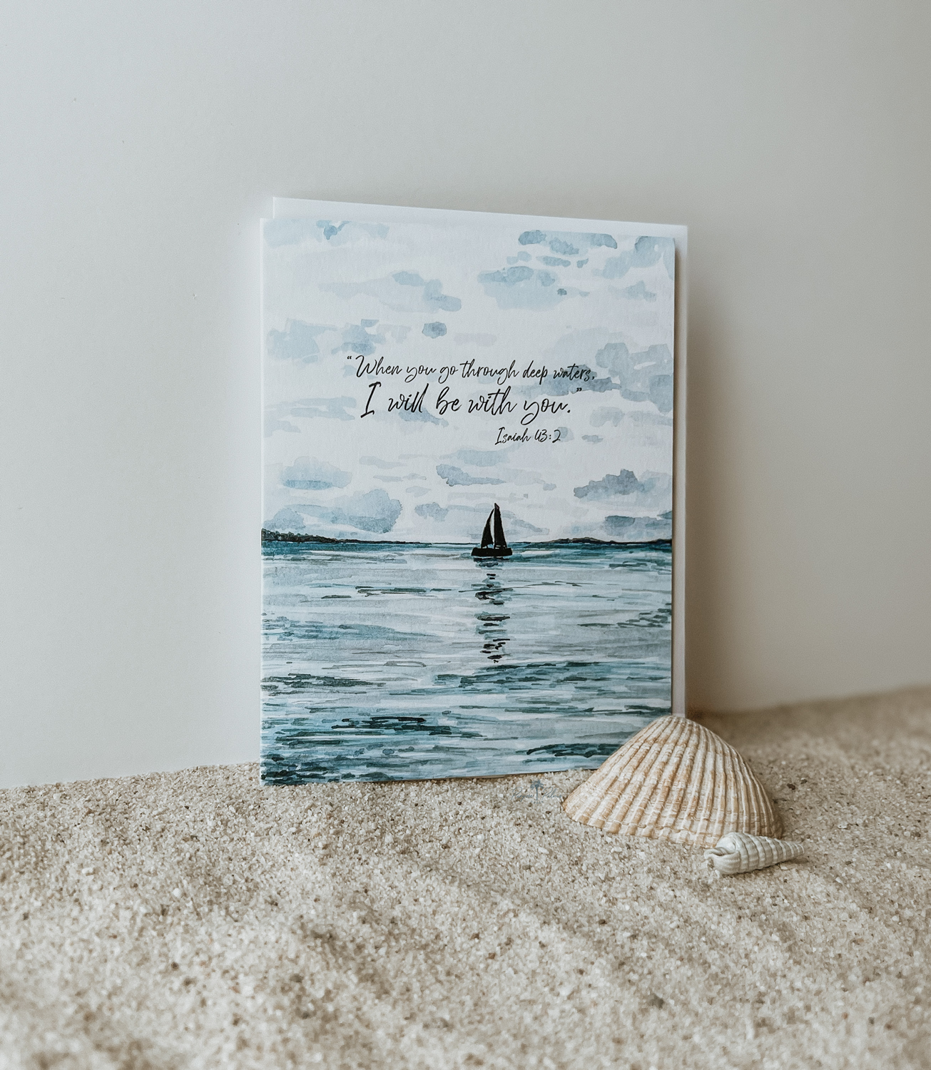 Deep Waters Sympathy Card