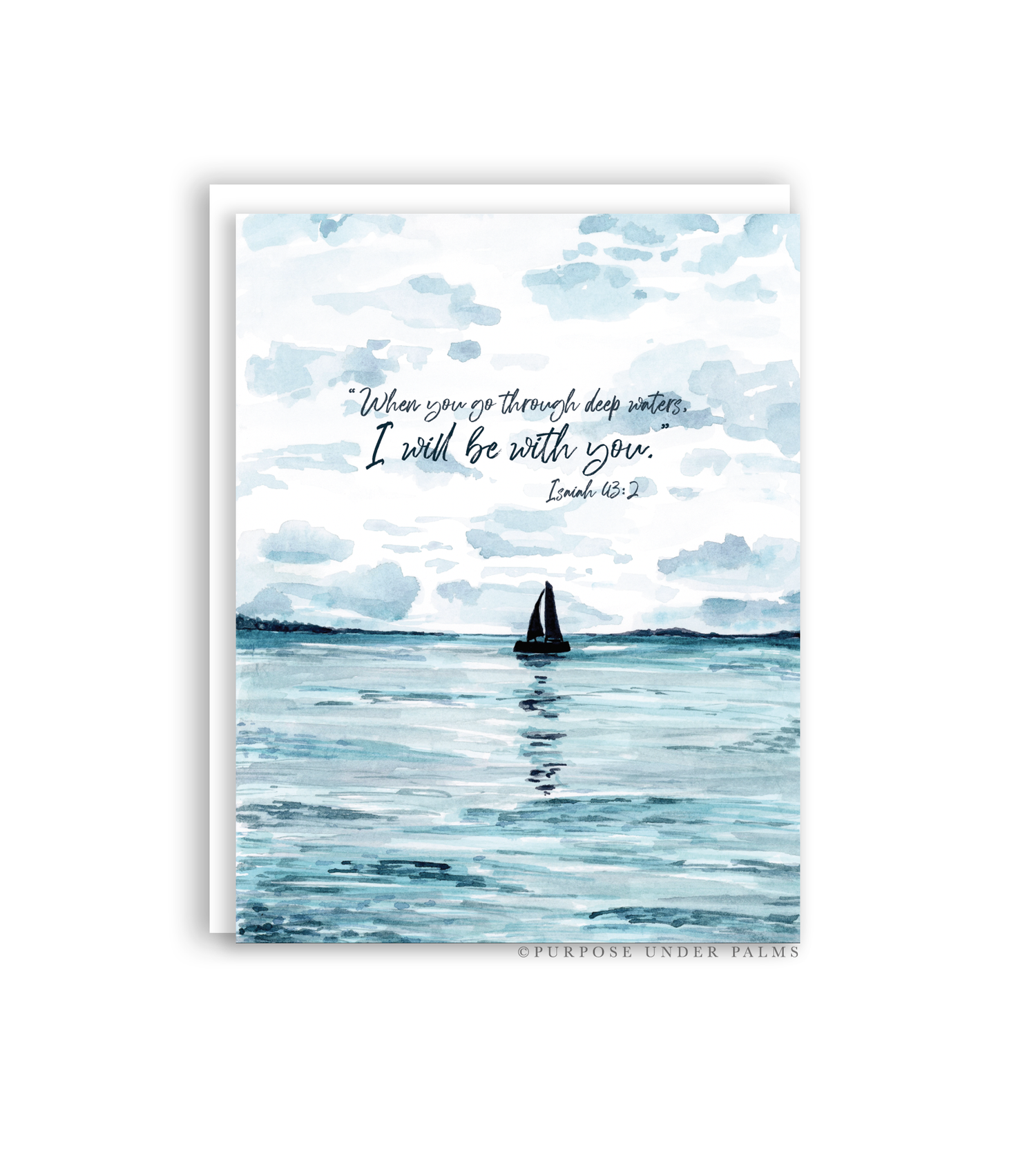 Deep Waters Sympathy Card
