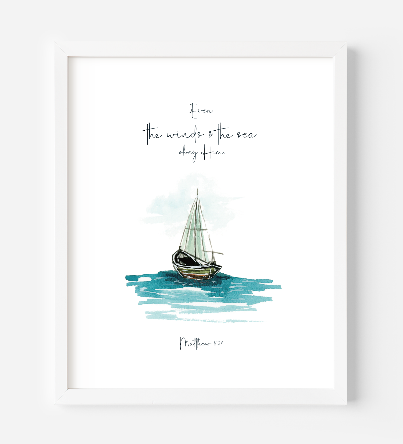 The Winds + the Sea Sailboat 8x10 Art Print