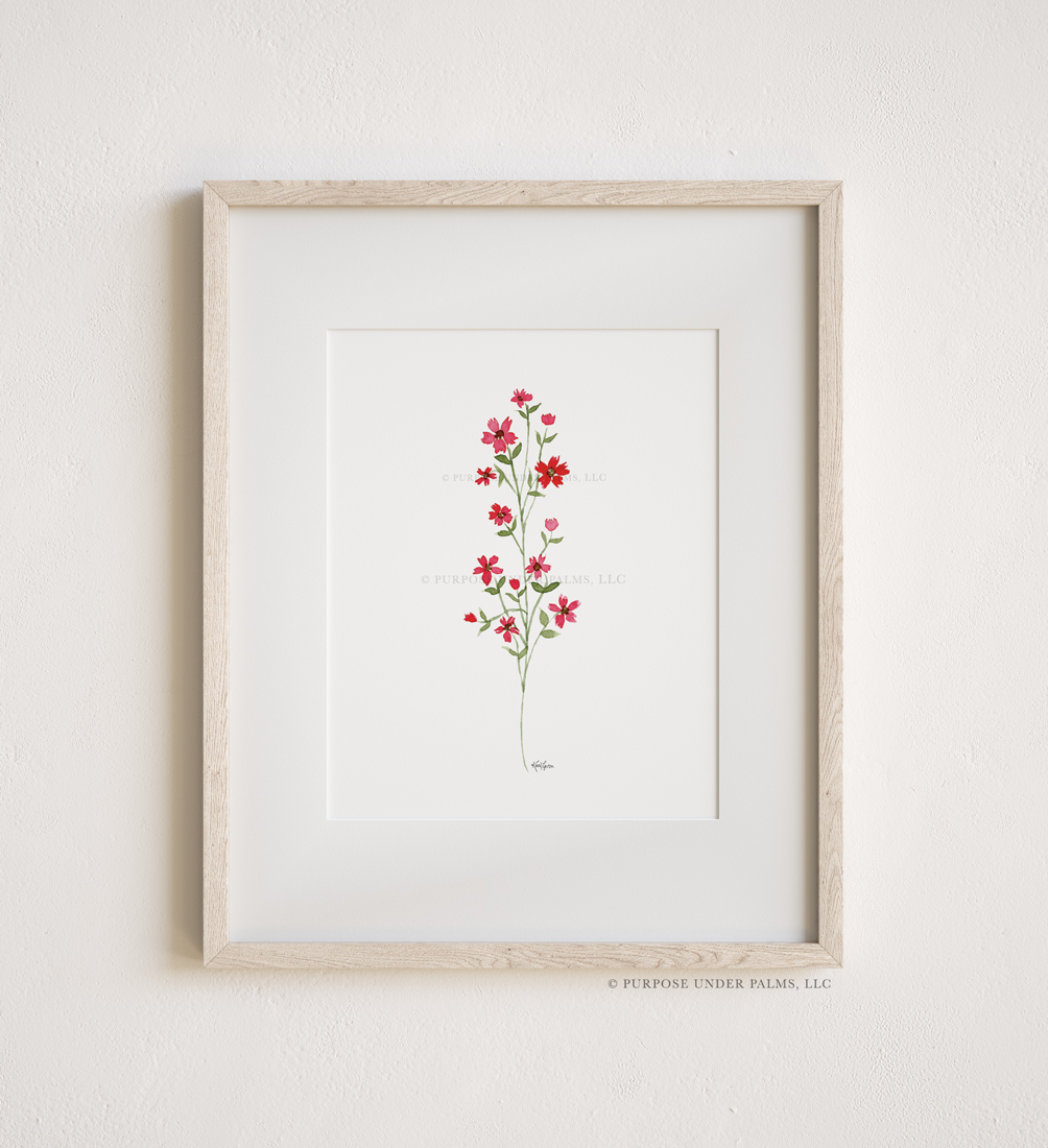 Mask Flowers Art Print