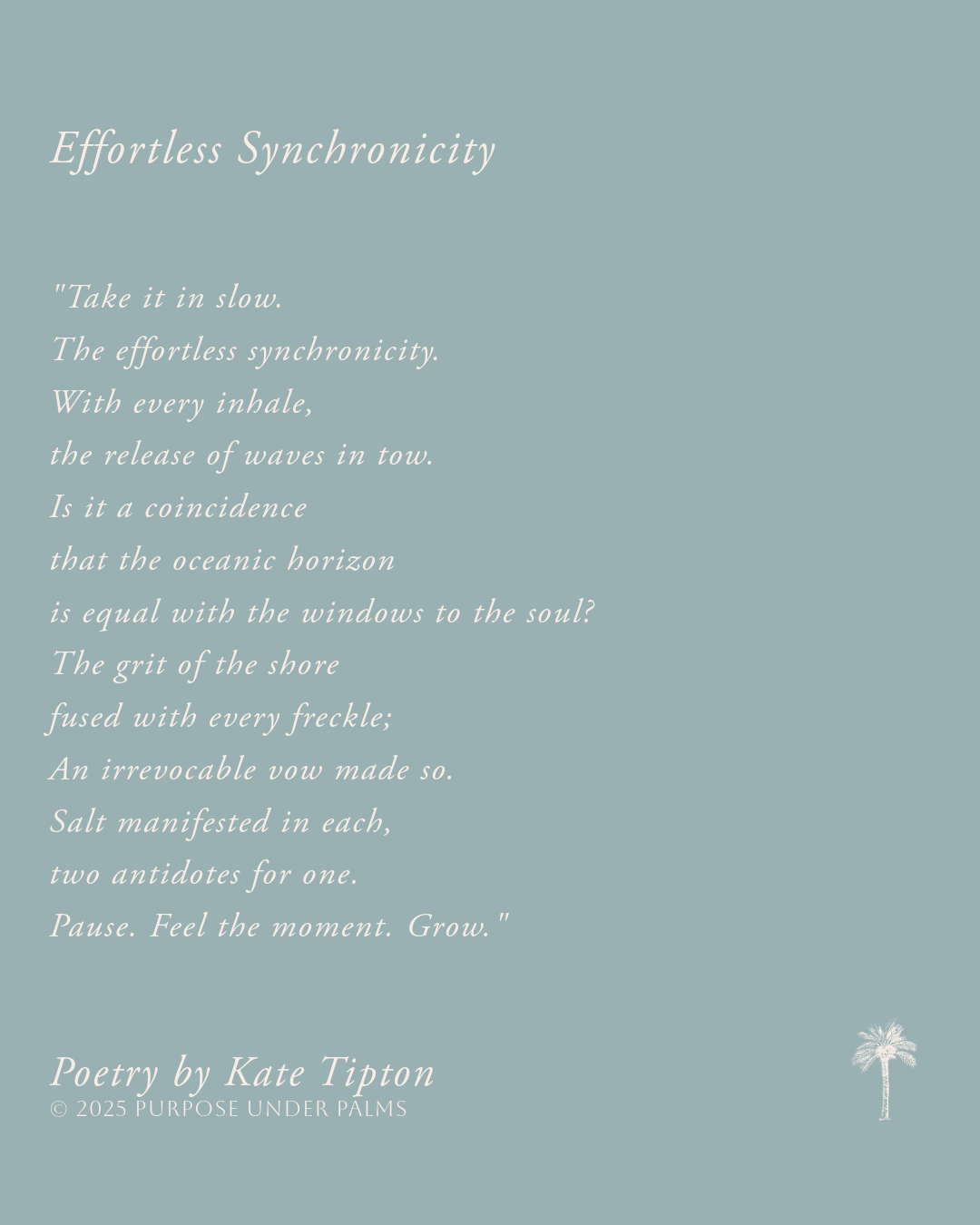 Effortless Synchronicity | Original Fine Art Painting + Poem