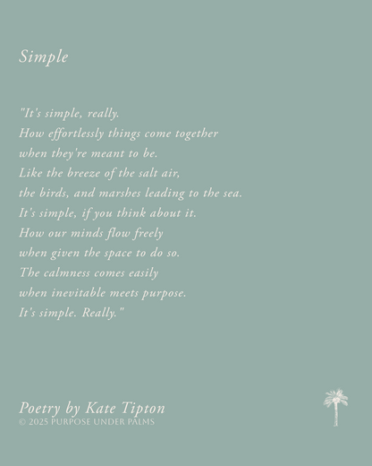 Simple | Original Fine Art Painting + Poem
