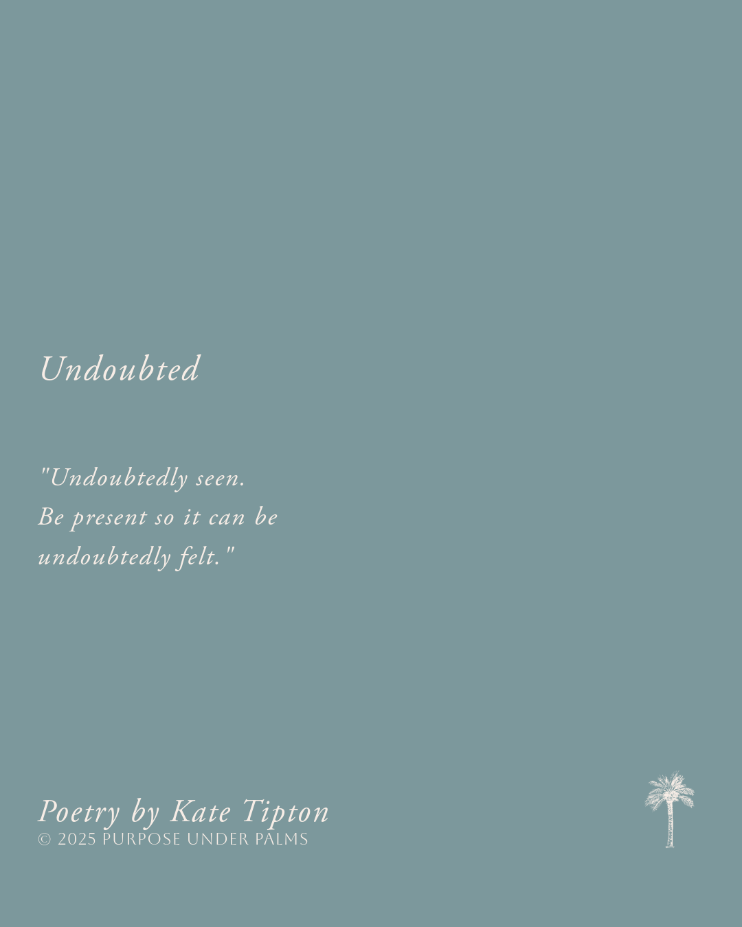 Undoubted | Original Fine Art Painting + Poem