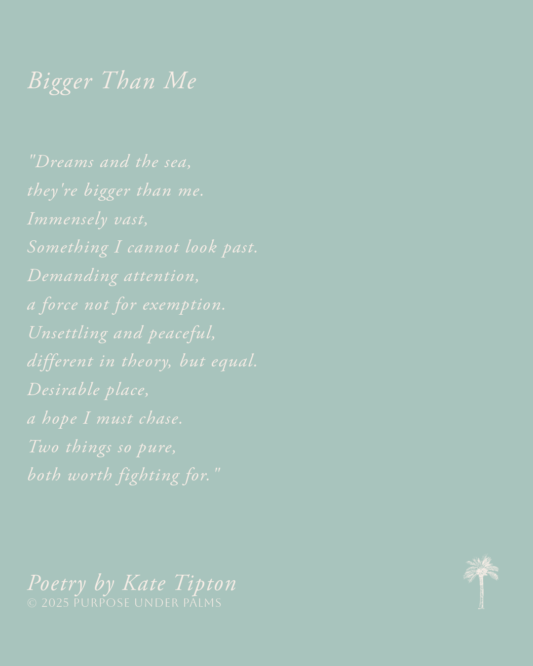 Bigger Than Me | Original Fine Art Painting + Poem