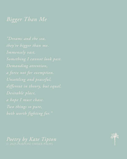 Bigger Than Me | Original Fine Art Painting + Poem