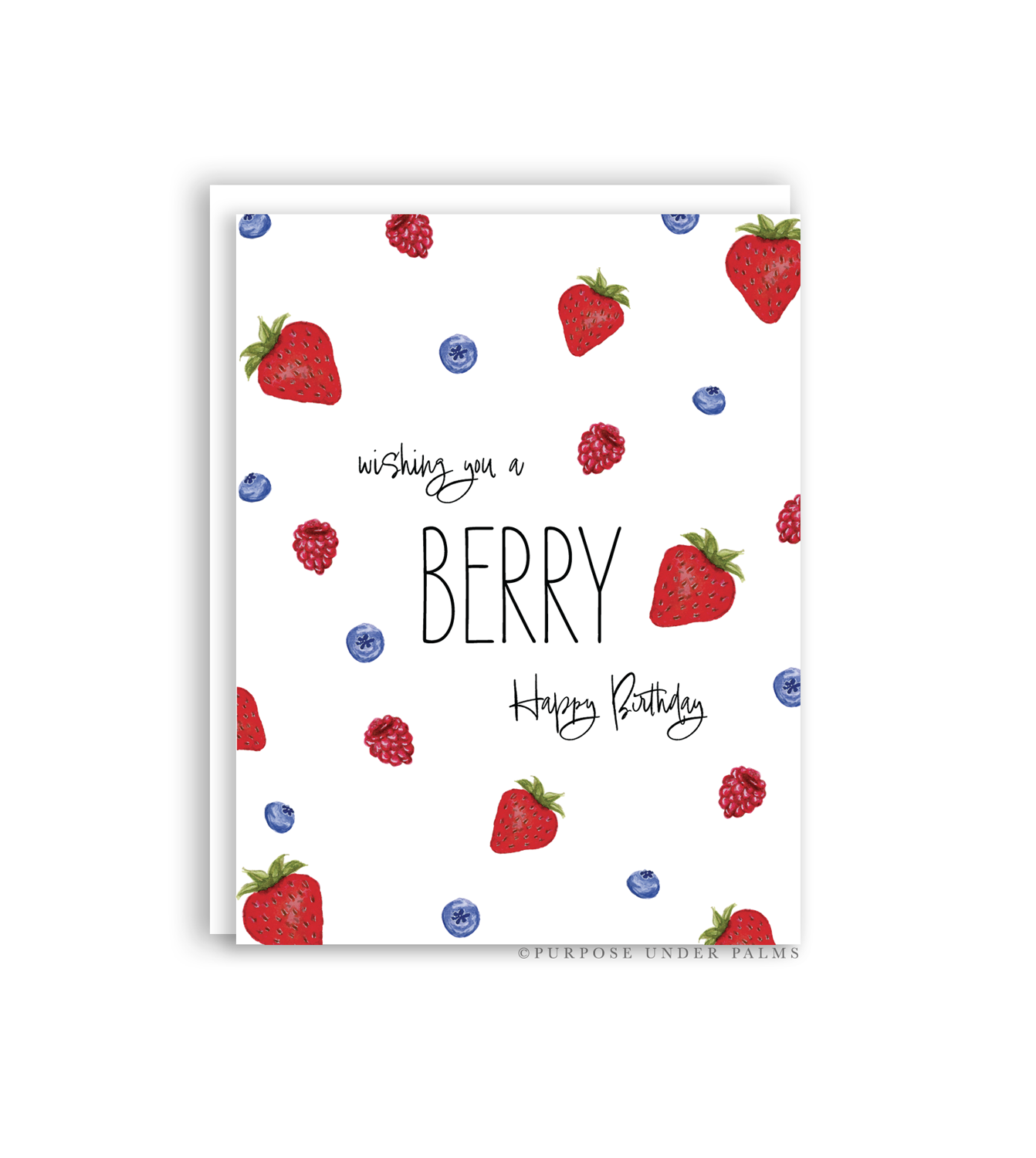 wishing you a berry happy birthday greeting card