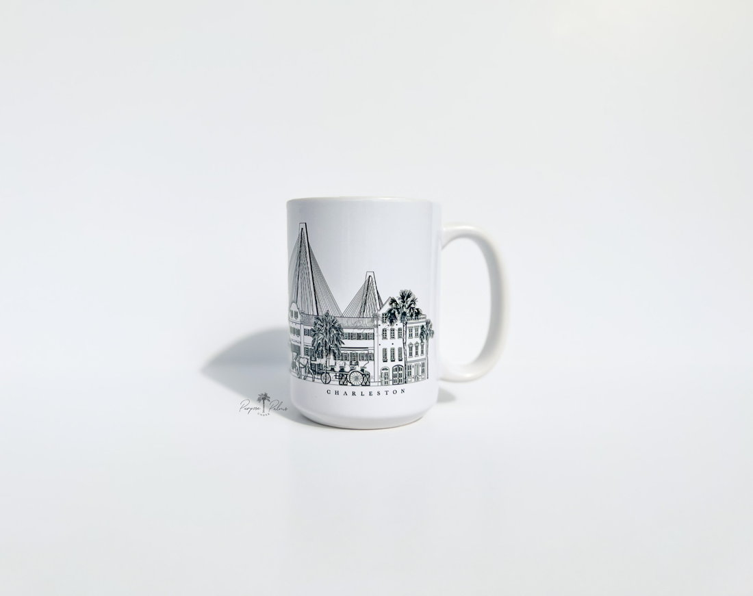 charleston skyline + landmark 15oz mug