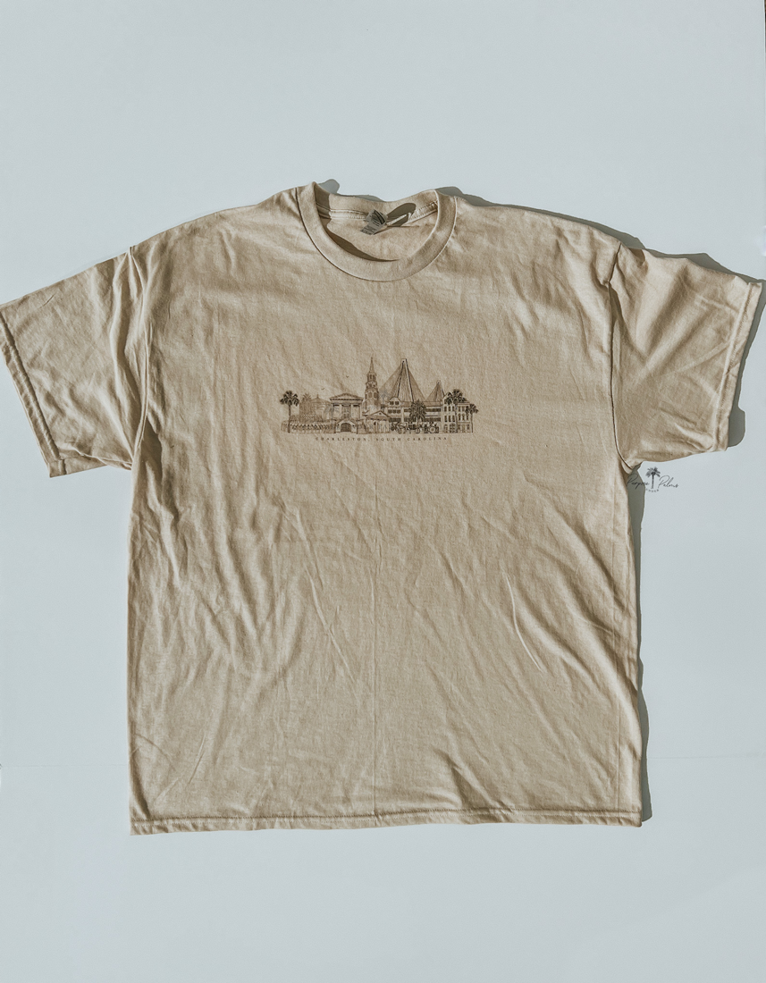 charleston, sc skyline + landmark tee