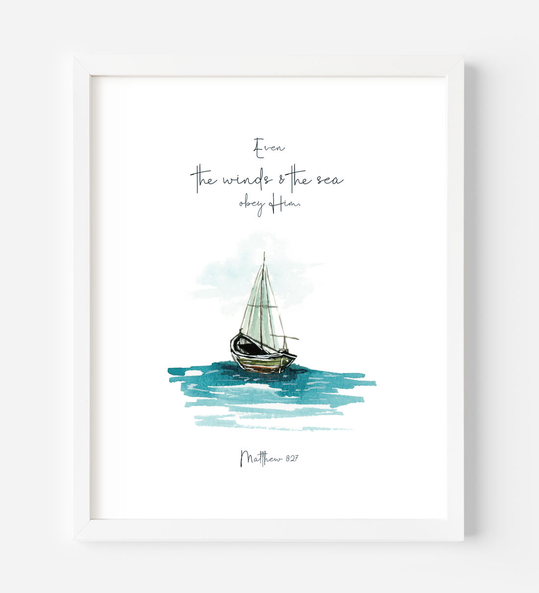 The Winds + the Sea Sailboat 8x10 Art Print