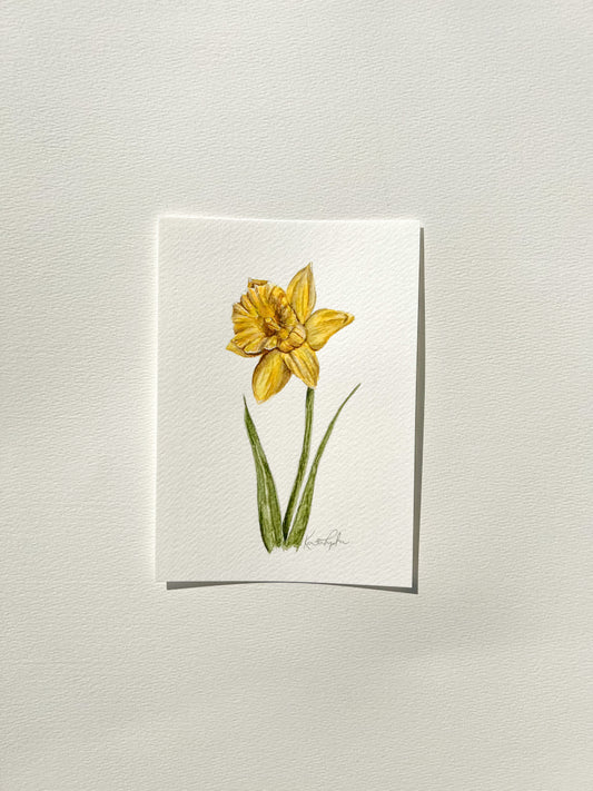march birth flower | daffodil original painting