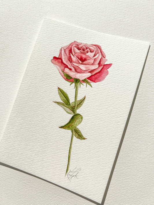 june birth flower | rose original painting