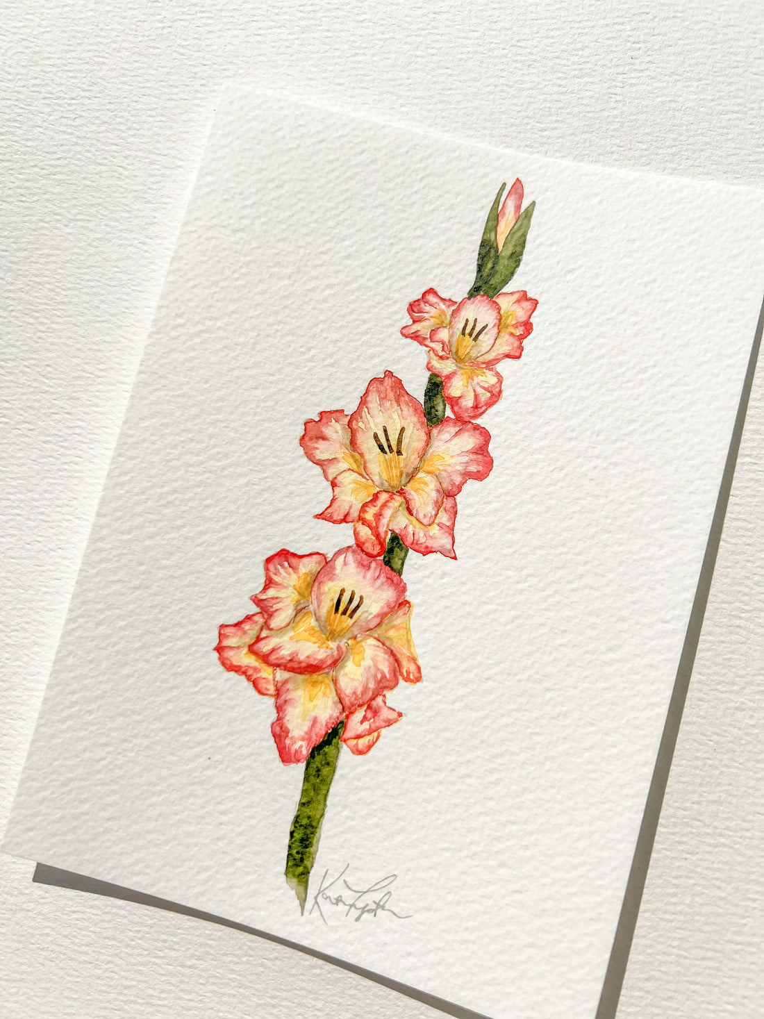 August Birth Flower | Gladiolus Original Painting