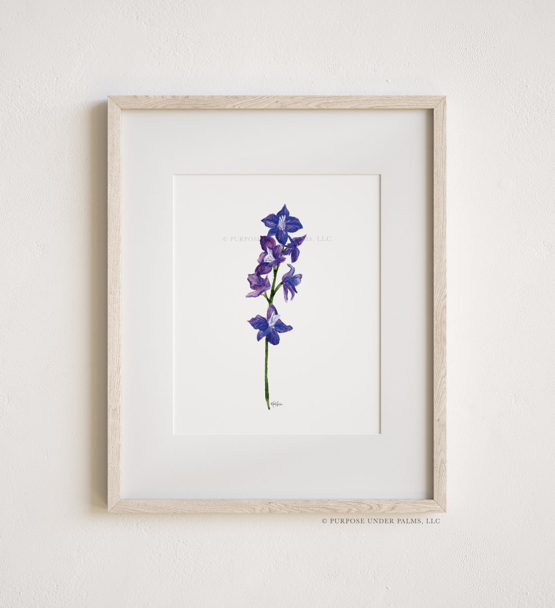 July Birth Flower | Larkspur Art Print