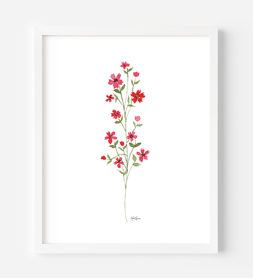 Mask Flowers Art Print