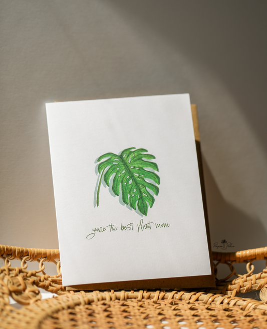 you're the best plant mom greeting card