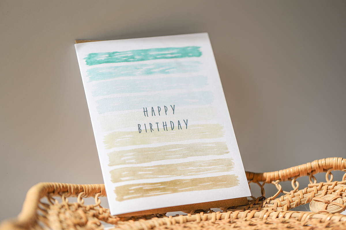 sea salt sand happy birthday greeting card