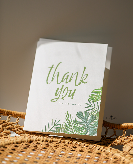 thank you for all you do greeting card