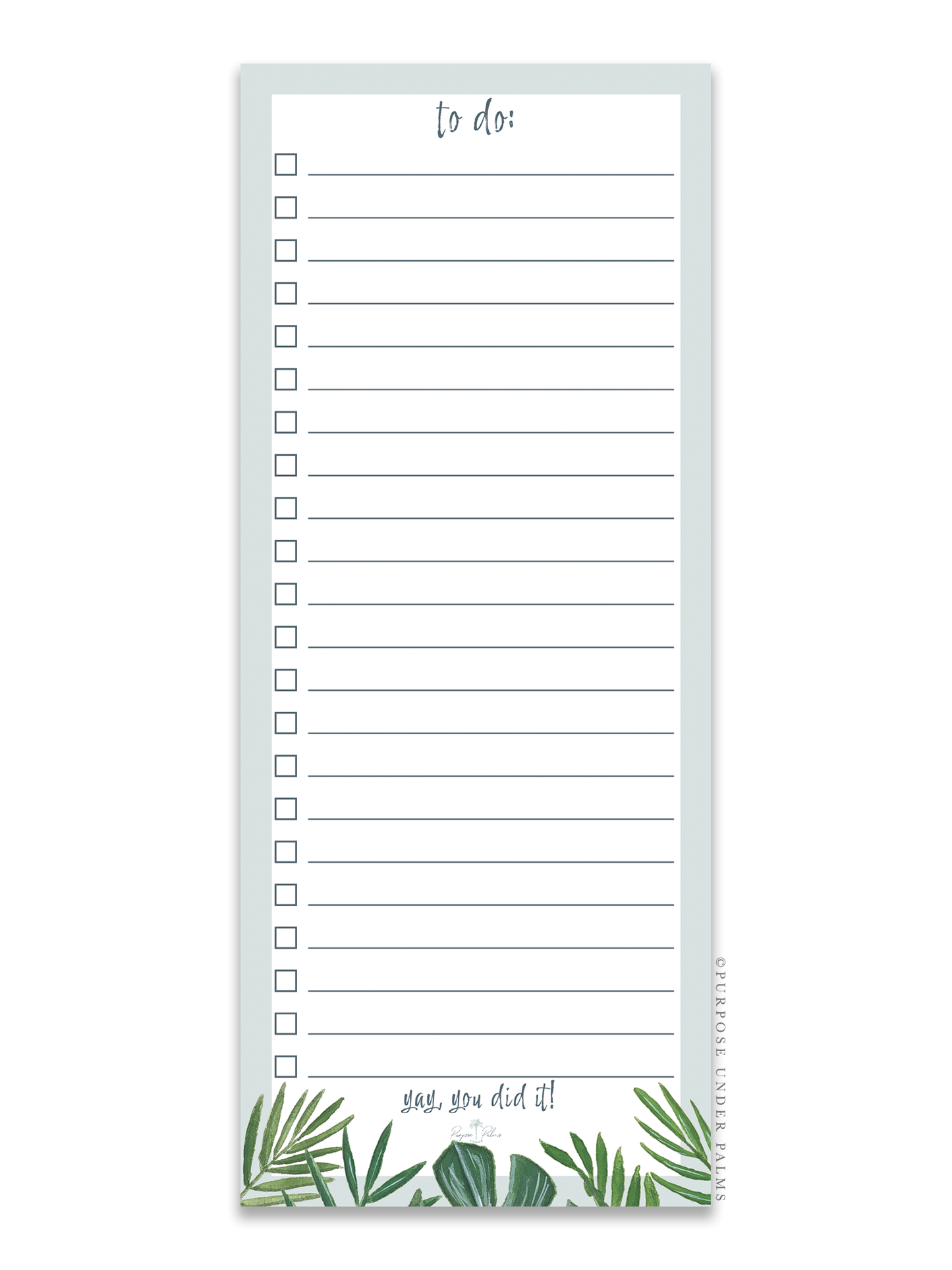 perfectly imperfect to do list notepad in tropic light sea