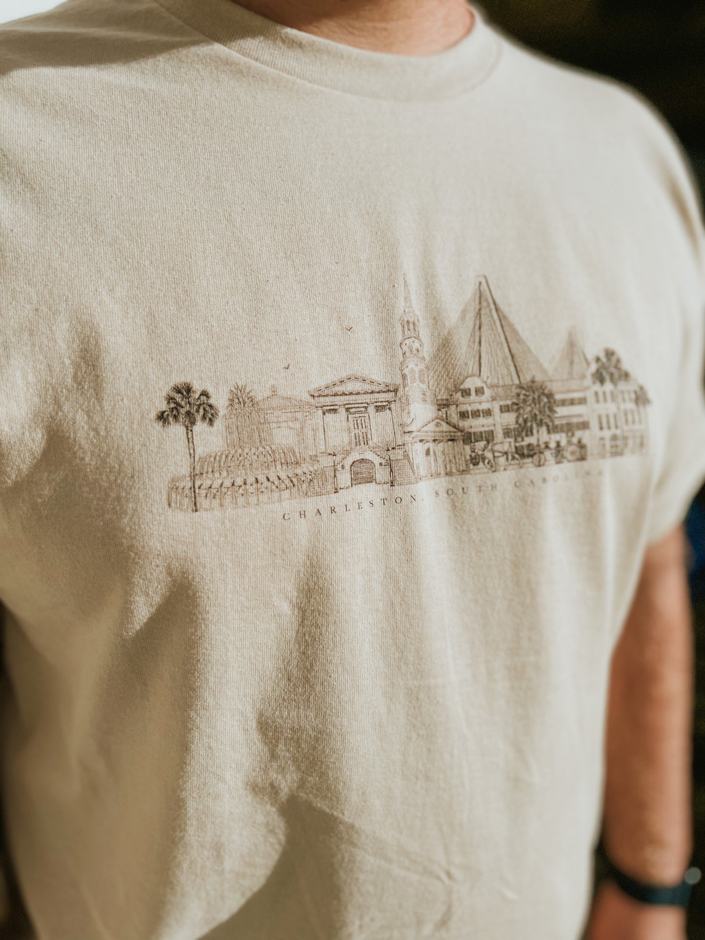 charleston, sc skyline + landmark tee